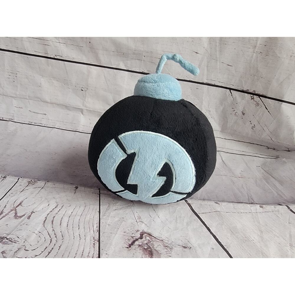 Nitro Circus Live Plush Stuffed Black Bomb Lightning Bolt Design 7in